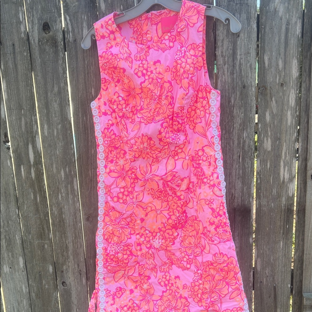 Lilly Pulitzer Pink Floral Midi Dress nwots sz 4